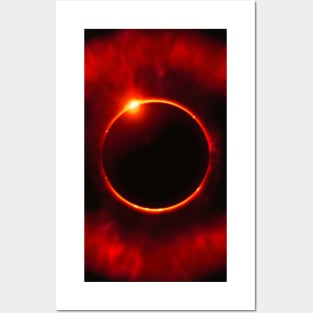 Red Solar Eclipse Posters and Art